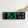 thumbnail image 1 of Baohd Wall-mounted Dual Alarms LED Clocks Large Digital Display For Wide Applicable Scenarios white orange, 1 of 6