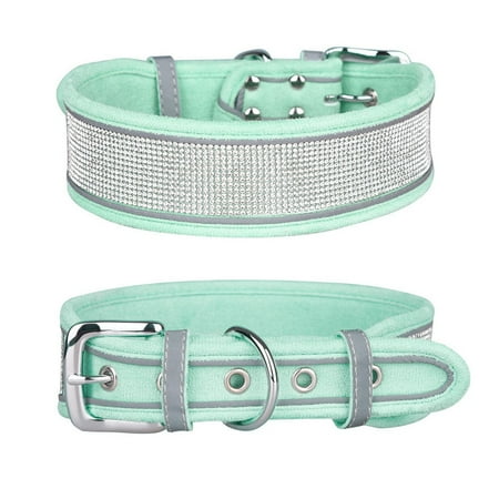 Diamond Dog Collar Pet Collar Dog Collar Crystal Studded Pet Collar For Small Medium Dog(S Mint Green)