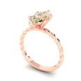 thumbnail image 2 of Solitaire Engagement Ring for Women - 2ct Natural Morganite in 18K Rose Gold Promise Ring, 2 of 6