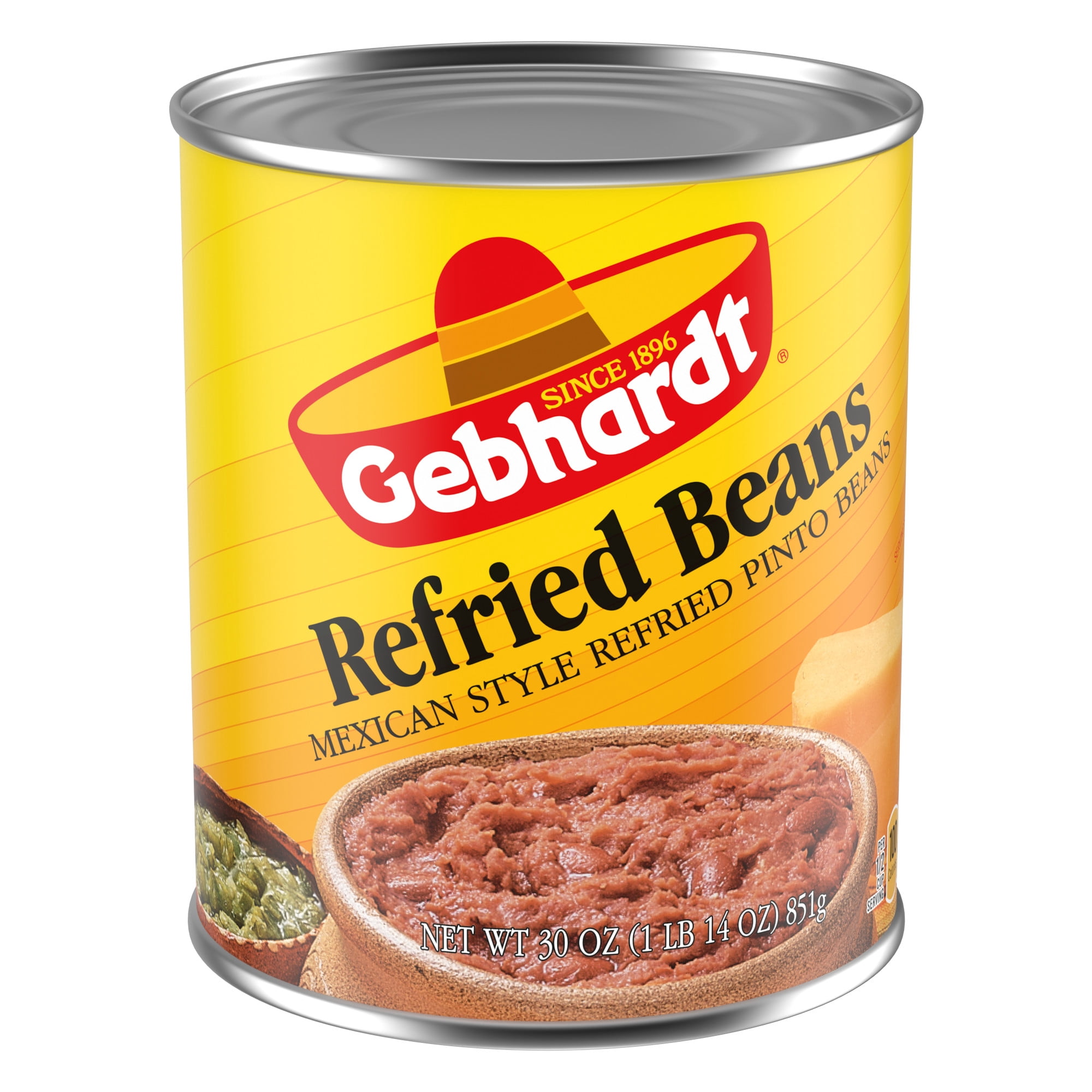(12 pack) Gebhardt Mexican Style Refried Beans, 30 oz.