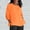 Orange, variant on Bovemsi Ladies' Fashionable Casual Cotton and Linen Sleeve Seven Quarter Sleeve Top T Shirt, Blue Summer Women's Long Sleeve T-Shirts, M