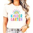 thumbnail image 5 of Hello Kindergarten Shirt for Girls Rainbow Back to School First Day Graphic Tee Kids Natural Shirt Large, 5 of 7