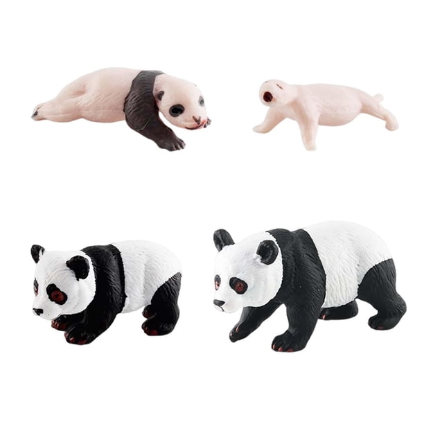 Figuras de animales de ciclo , juguete de 4 de animales Panda, juego , figuritas de animales realistas, modelos de ciclo de estilo B