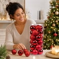 thumbnail image 7 of Ball Ornament Glossy Finish Decorative Sphere Multi‑Surface Style for Christmas Tree Holiday Decoration, 7 of 7