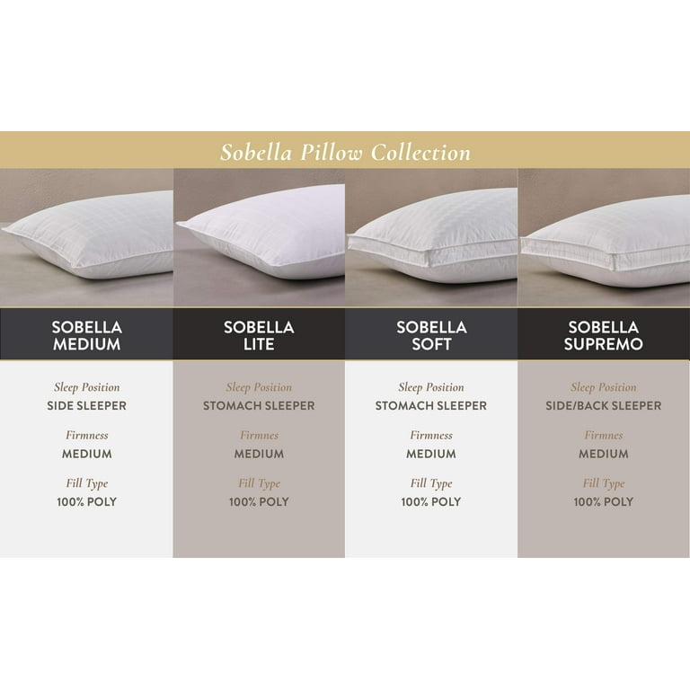 Sobel Westex Sobella Pillow Side Sleeper Soft, Washable King