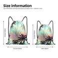 thumbnail image 5 of Yiaed Tropical Summer Palm Print Drawstring Bags Drawstring Backpack Bulk String Back Pack Gym Sport Bag-Small, 5 of 5