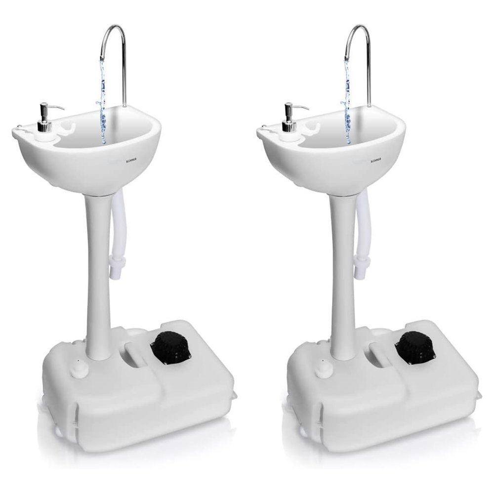 SereneLife SLCASN18 Portable Hand Wash Sink Stand Washing Stations (2