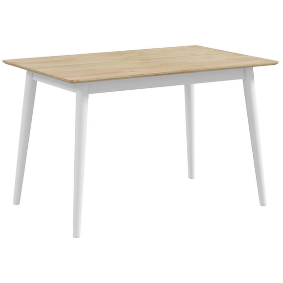 HOMCOM Dining Table Farmhouse Kitchen Table w/ Wood Frame for Dining Room