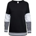 thumbnail image 1 of Soffe Girls Colorblock Crew T-Shirt - 7429G, 1 of 1