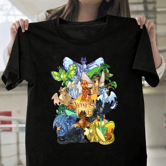 Wings Of Fire Fantasy Dragon Novel Book Lover Graphic Apparel Unisex T-Shirt, up to size 3XL.