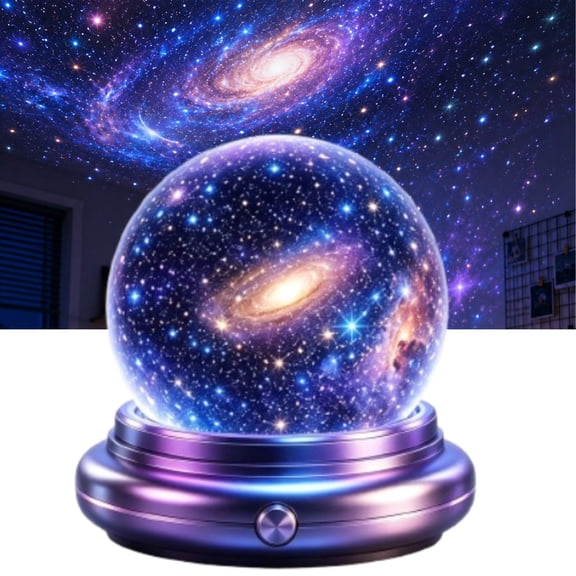 Galaxy Star Crystal Ball Projector for Bedroom, Star Projector for Adults & Teens, Night Light, Space Lamp Room Decor for Teens