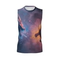 thumbnail image 6 of Lsque Watercolor Sky Dragon Print Men's Cotton Blend Sleeveless Muscle Shirts (S-3XL)- Moisture Wicking, Odor Protection, UPF 30+,Medium, 6 of 8
