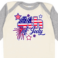 thumbnail image 4 of Inktastic 4th of July Fireworks Stars and American Flag Boys or Girls Long Sleeve Baby Bodysuit, 4 of 5