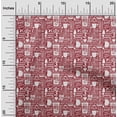 thumbnail image 2 of oneOone Viscose Chiffon Maroon Fabric Nostalgia Coffee Sewing Craft Projects Fabric Prints By Yard 42 Inch Wide-VA, 2 of 5