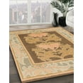 thumbnail image 3 of Ahgly Company Machine Washable Indoor Rectangle Abstract Chocolate Brown Area Rugs, 7' x 9', 3 of 7