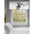 thumbnail image 3 of Farmhouse Cow Curtain Valances for Windows, Watercolor Animal Botanical Flowers Kitchen Valance Window Treatment, Light Filtering Block Curtains for Bathroom/Bedroom/Living Room 60'' x 18'', 3 of 9
