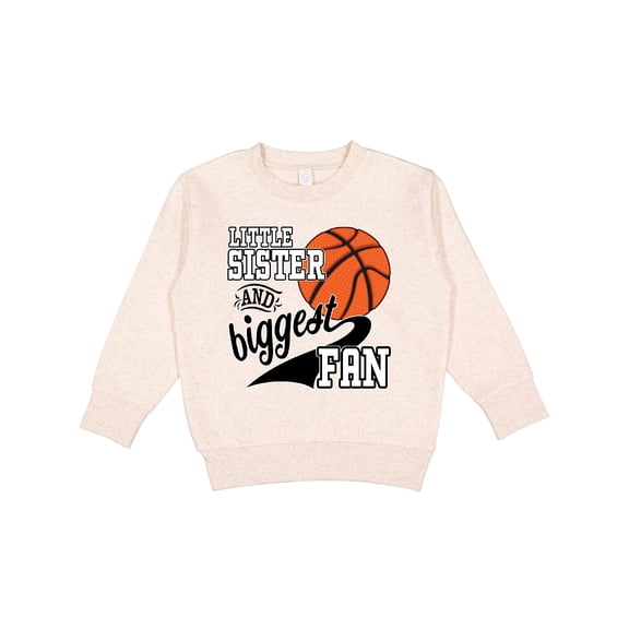 Inktastic Little Sister and Biggest Fan Basketball Player Toddler Sweatshirt