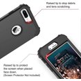 thumbnail image 4 of Case for iPhone X/XS, 3 in 1 Hybrid Hard Plastic Soft Rubber Heavy Duty Rugged Bumper Shockproof Full-Body Protective Phone Cover for iPhone X/XS, B, 4 of 5