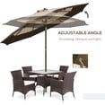 thumbnail image 4 of Outsunny Parasol de Patio Extérieur avec Inclinaison et Manivelle, Parasol de Table, Marron, 4 of 10