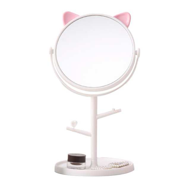 Bear Ear Desktop Mirror Creative Dormitory Desktop Mirror Cute Desktop