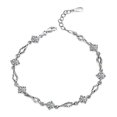 thumbnail image 1 of Adjustable Length Brilliant Alloy Diamond Silver Bracelet, 1 of 5