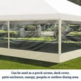thumbnail image 3 of SUNRISEUMBRELLA 8x20'PVC Vinyl Tarp Clear Sidewall for Straight Canopy Tent Transparent Sunwall w Bottom Fabric 16 Mil(Ecru), 3 of 5