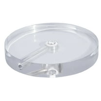 B&P Lamp® 6 Inch Diameter Round Clear Acrylic Lamp Base With Wire Way