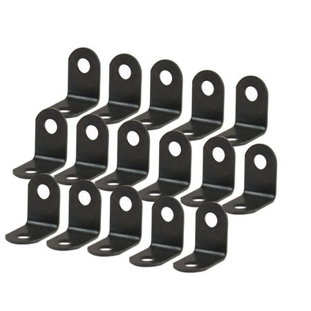 Metal Corner Braces For Wood 16 x 16mm 16pcs Angle Bracket Metal Corner Brace Fastener Protector Support for Cabinet Bookshelf Furniture ()