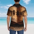 thumbnail image 4 of Vsdgher Vintage Family History Book Print Men's Hawaiian Shirts Button Down Tropical Holiday Beach Shirts Vacation Clothes,Small, 4 of 7