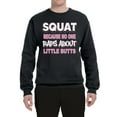 thumbnail image 2 of Wild Bobby Squat Because No One Raps About Little Butts Gym/Workout Unisex Crewneck Graphic Sweatshirt, Black, Small, 2 of 5