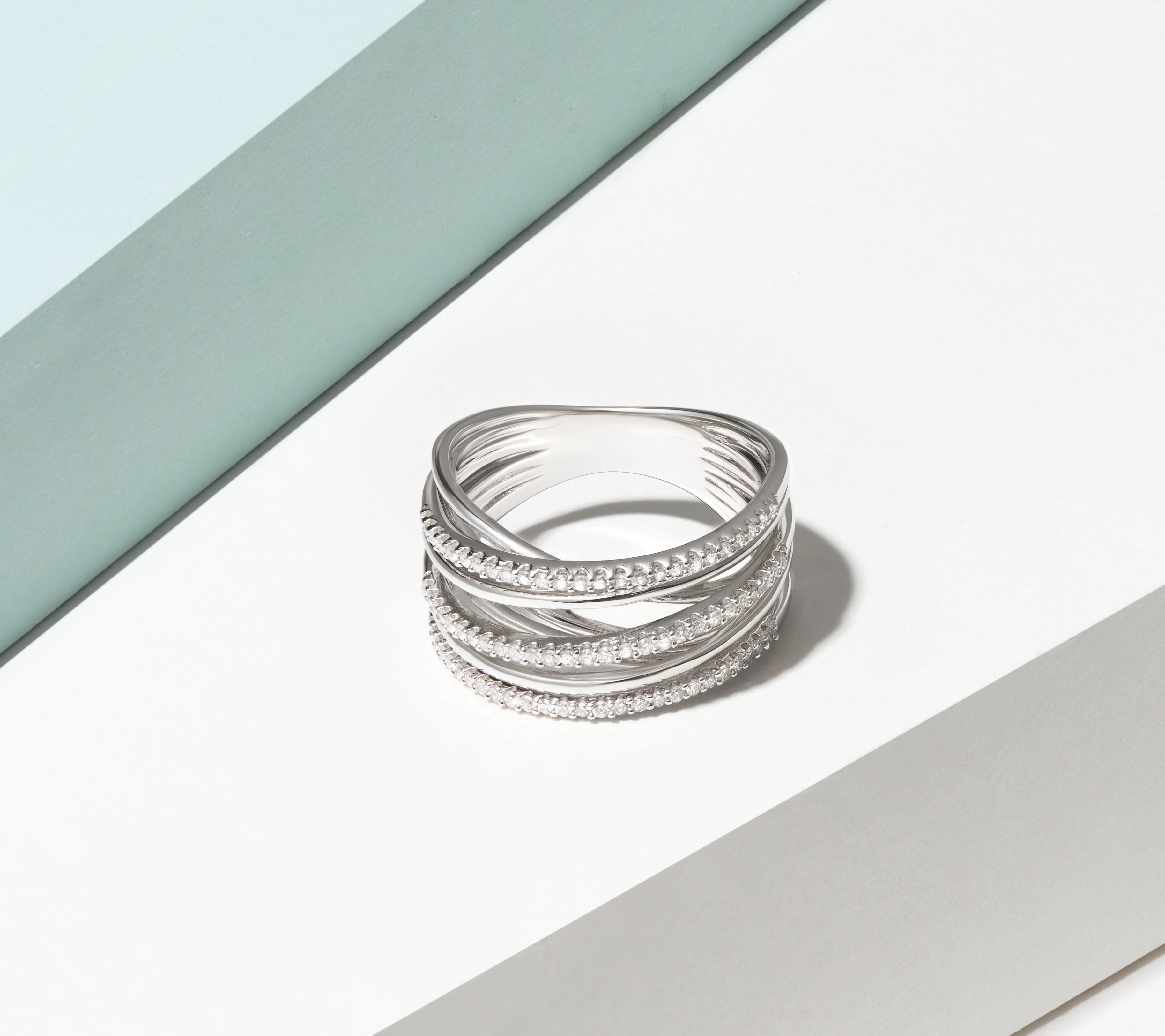 Forever Facets 3/8 CT TW Lab Grown Diamond Sterling Silver Band Ring, Adult Female