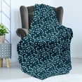 thumbnail image 4 of Botanic Soft Flannel Fleece Blanket, Forest Bouquets Blossoming Flora Petals Growth Pastel Mother Nature, Cozy Plush for Indoor and Outdoor Use, 70" x 90", Turquoise and Petrol Blue, by Ambesonne, 4 of 5