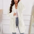 thumbnail image 7 of Men Hooded Cardigan Oversized Fuzzy Fleece Blanket Hoodie Jacket Plush Sherpa Winter Fall Coat Soft Outerwear, 7 of 7