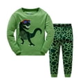 thumbnail image 2 of Dino Boys-Conjunto de ropa de dormir para niños, 100% algodón, camisetas de Motor, pantalones, 2 piezas, 2, 3, 4, 5, 6, 7 años, 2 of 4