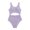 Purple, variant on LNMQLPDBS Girls' Swimwear One Piece Swimsuit Solid Color Cut Out Ribbed Bathing Suit Crewneck Standard Straps Swimwear Solid Color Summer Sport Basic Bikini Set for Beach Purple 12-13 Years