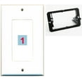 thumbnail image 1 of Ultra Spec Cables 1 Port Custom Keystone Wall Plate w/Mounting Bracket, 1 of 1