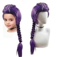 thumbnail image 5 of Kpop Demon Hunters Rumi Mira Purple Cosplay Wig Costume Party Roleplay Wig, 5 of 5