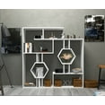 thumbnail image 3 of Tamara Geometric Bookcase, White, 3 of 6