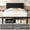 Black, variant on Lifezone Bed Frame with Linen Upholstered Headboard, Queen, Metal Support, No Box Spring Needed, Grey