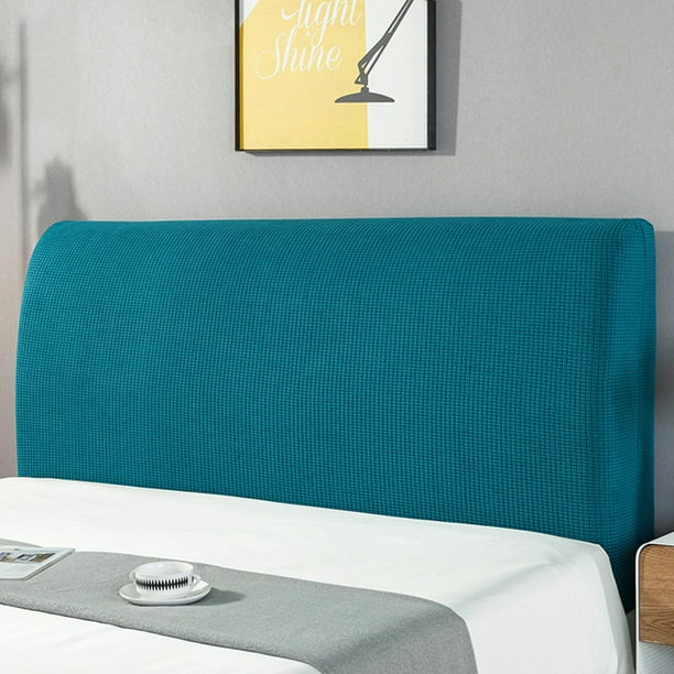 Advancent Cubierta de cabecera de cama de excelente elasticidad, cubierta protectora de cabecera elástica de fácil cuidado Juegos de cama azul