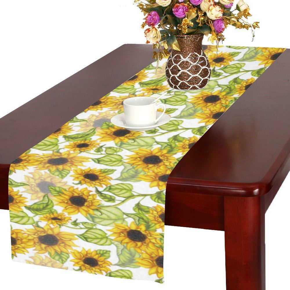 MYPOP Summer Time Sunflower Table Runner Placemat 16x72 inches