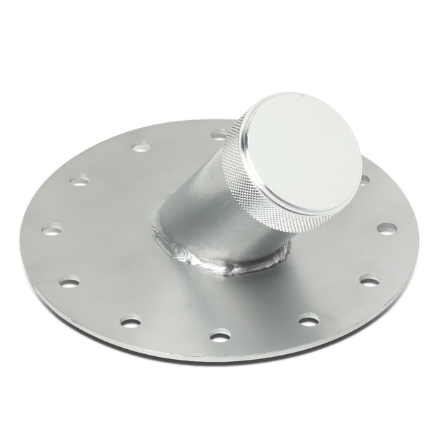 Racing BoltOn Fuel Cell Gas Tank 45 1.5"ID Remote Fast Fill 2.75" Filler Neck+Cap Silver