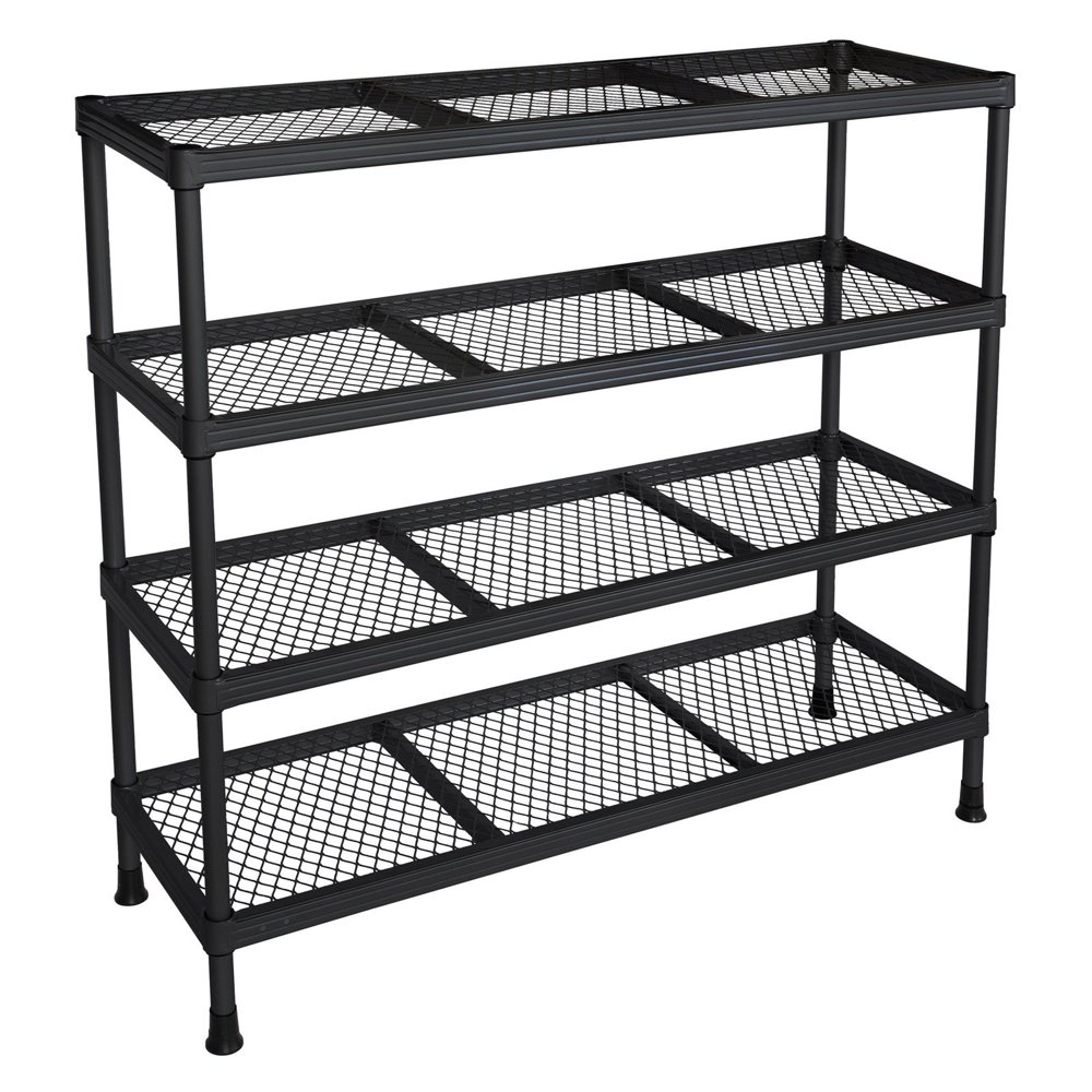 Muscle Rack 31"W x 31"H x 11"D 4Shelf Wire Shelving, Black Walmart