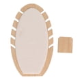 thumbnail image 2 of Soporte de exhibición de collares en forma de hoja, suave, resistente a los arañazos, cadena de madera, soporte para joyas, color beige, 2 of 10