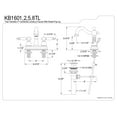 thumbnail image 2 of Kingston Brass KB1602TL 4 in. Centerset Bathroom Faucet, Polished Brass, 2 of 2