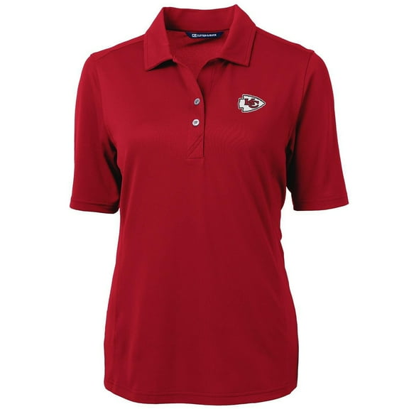 Women's Cutter & Buck Red Kansas City Chiefs Virtue Eco Pique Recycled Polo