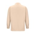 thumbnail image 4 of BiZtdJrK Mens Button Down Shirt 2025 Summer Lightweight Cotton Linen Beach Tops Solid Casual Long Sleeve Spread Collar Shirts Going Out Tops Khaki S Saving Sales, 4 of 6