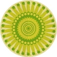 thumbnail image 1 of Ahgly Company Indoor Round Patterned Acid Green Area Rugs, 3' Round, 1 of 6