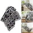 thumbnail image 4 of Bailu Sofa Throw Cotton Thread Knitted Throw with Tassels Geometric Bohemian Sofa Cover Bed Blanket Home Decor (Color: 05, Size: 90x90cm 1 piece), 4 of 7