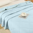 thumbnail image 4 of CHOK Lightweight Cooling Comforter  Skin-Friendly Plain Printed Washed Cotton Summer Quilt Ventilation Quilt  Solid Color Comforter Sets, 4 of 8